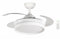 Bastilipo - Ventilatore da soffitto retrattile da 90 cm, motore DC da 30 W, telecomando, luce LED a 3 toni da 28 W, FALESIA COMPACT