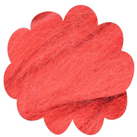 Deutsche Merinowolle Filzwolle rot 25g Merino, nassfilzen, trockenfilzen, Märchenwolle, Spinnwolle, Spinnfasern, Wolle zum spinnen, filzen, basteln (rubin rot)