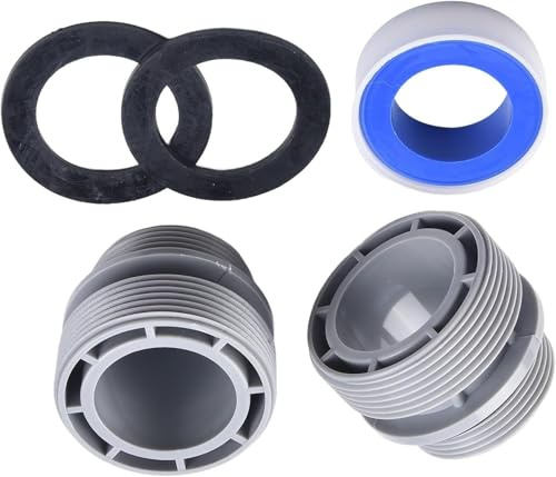 StarRing Ersatz-Pool-4560-Schlauch-Umrüstadapter-Set für Intex 40 mm auf 1 1/2 Zoll, Umrüstsatz für Intex Poolschlauchanschluss, Poolpumpe, Sandfilter, oberirdisches Teil (2 x Adapter + 1 x Riemen)