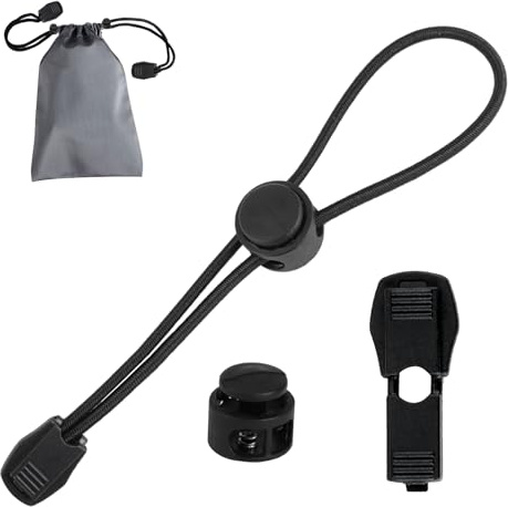 Corda Elastica 3mm 10m, Cordino Elastico Nero con 20 Kordelklemme e 40 Kordelstopper 2 Fori, Elastico per Cucito, Rondelle Elastiche, Corda Elastica per Teloni, Elastici Resistenti per Sacchi, Vestiti