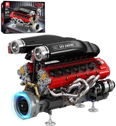 Reobrix Kit de Construction de Moteur V12, Modle de Moteur de Supercar