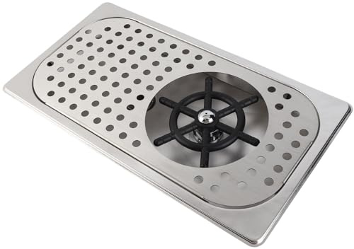Hamwesh Rinceuse de Pichet, Lave-verre Automatique de Comptoir en Acier Inoxydable 304, Lave-tasse avec Bac d'égouttage pour bar-café