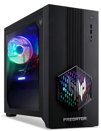 Acer Tower | Predator Orion 3000 | Core Ultra 5 225F | RAM: 64GB | SSD: 4TB | NVIDIA RTX 5060 | Sichtfenster | RGB | Gaming Tastatur und Maus | Windows 11 Pro | Office 2024 Pro | Sicherungsstick