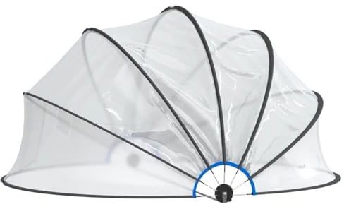 Hompiper PVC Pool-Kuppel Überdachung mit UPF 30 Schutz, transparent, 467 x 234 cm