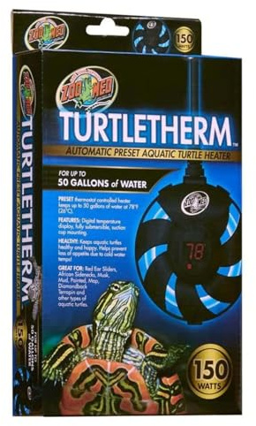 Zoo Med Turtletherm automatische voreingestellte Wasserschildkröten-Heizung (bis zu 25 Gallonen), 150 Watt
