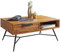 FineBuy Couchtisch Nishan 87 x 41 x 55 cm Sheesham Massiv Holz, Design Holztisch mit Stauraum und Schublade, Massivholztisch Wohnzimmer, Retro-Industrial Wohnzimmertisch mit Metallbeinen