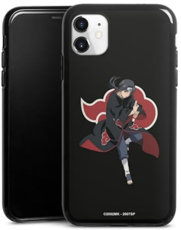 Silikon Hülle kompatibel mit Apple iPhone 11 Case schwarz Handyhülle Itachi Uchiha Offizielles Lizenzprodukt Naruto Shippuden