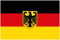 Wallario Poster - Deutsche Flagge mit Wappen in Premiumqualität, Größe: 100 x 150 cm XXL-Poster