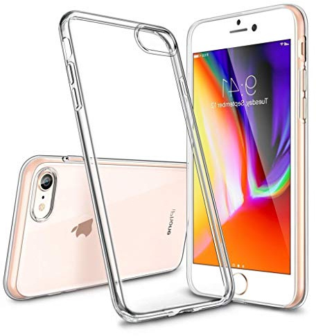 Amo TheMax® [Premium Quality] iPhone 7/8 Gel Case Transparent Crystal Clear Anti-Yellow Case, Soft TPU Gel Cover (iPhone 7/8)
