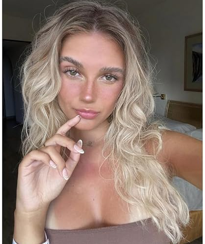 VEBONNY Braune Ombre Perücke, Blonde Lockige Perücke, Kurze Lace Front Perücke, Vebonny Perücke, Perücken für Frauen, 45,7 cm VEBONNY-031-18NEU