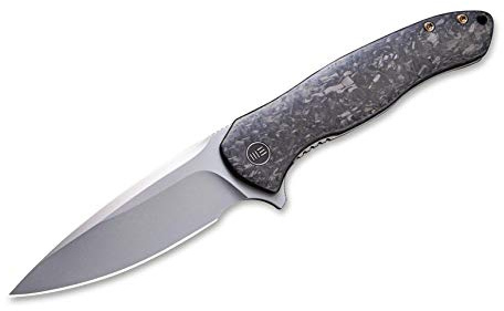 WE Knife Unisex – Erwachsene Kitefin Shredded Carbon Taschenmesser, Grau, 19 cm