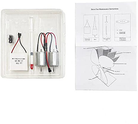CRSURE Stove Fan Replacement Kit-Replacement Double Motor and Replacement for Wood Stove Fan(T84)