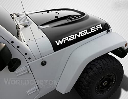 ADESIVI FUORISTRADA COMPATIBILI PER JEEP WRANGLER DA COFANO (ARGENTO SILVER)