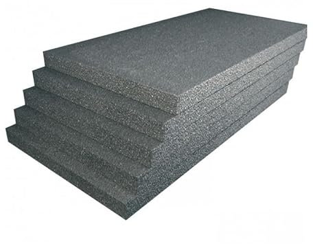 ITALFROM - Panneaux isolants thermiques pour intérieur en polystyrène expansé synthétisé (EPS avec graphite) Panneaux isolants pour toiture, toit, mur en polystyrène (pack de 5, 100 x 50 x 4 cm)