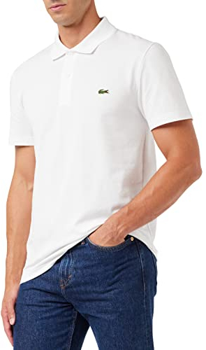 Lacoste Herren Dh0783 Poloshirt Regular Fit, weiß, XL