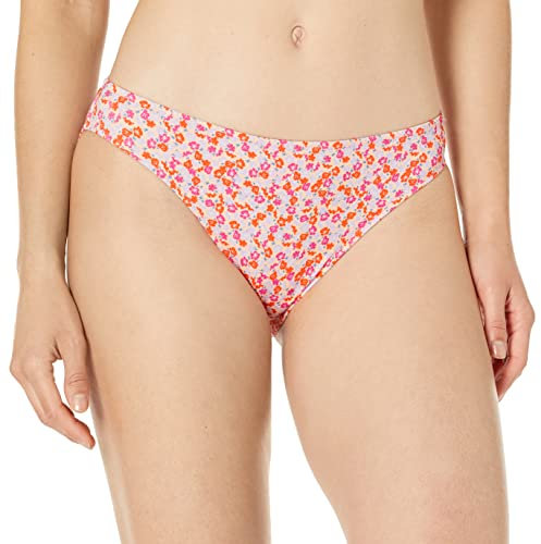 Amazon Essentials Bas de Maillot de Bain Bikini Classique Femme, Pêche Pâle Micro-Fleuri, 42