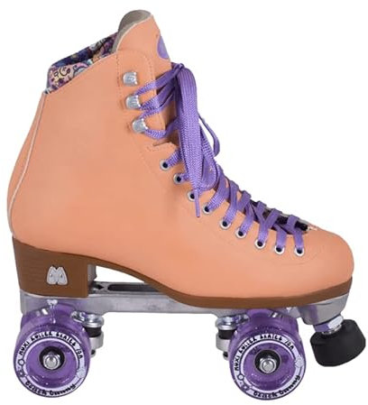Moxi Quad Rollschuhe I Lolly Set I Beach I Jungle I Bunny I Größe 31-45 I Kinder I Mädchen I Frauen I Damen I Disco I Roller I Skates I Classic (Beach Bunny Peach, US 7 / EU 38-39)