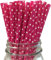 LUMOUS ROLA Paper Straws, Drinking Straws Assorted Bio Degradable Drinking Paper Straws Wedding Party, Party Straws, Restaurant, Juice Drinking Straws (25X Red Heart Shaped)