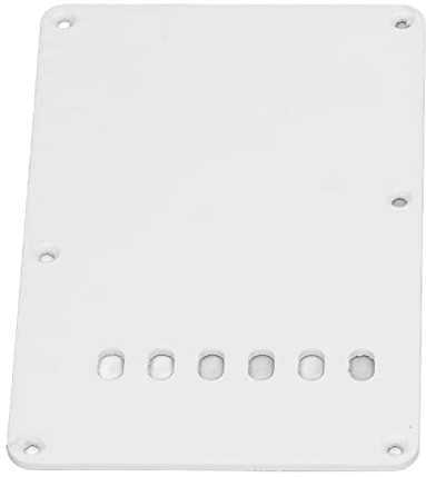Electric Guitar Back Platel,6 Holes Guitar Pickguard Backplate Pick Guards for Electric Guitar Electric Guitar Parts (White)
