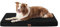 BEDSURE orthopädisches Hundebett Grosse Hunde - 112x81x7.6cm Hundekissen flauschig Hundematte waschbar Hundematratze in schwarz für große Hunde