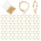 CREATCABIN 1 Box 100Pcs 18K Gold Plated Brass Round Earring Hooks with Loop Leverback Earring Wires Jewelry Making Findings French Ear Wires DIY Dangle Drop Pierced Earrings Parts 0.57 x 0.46in