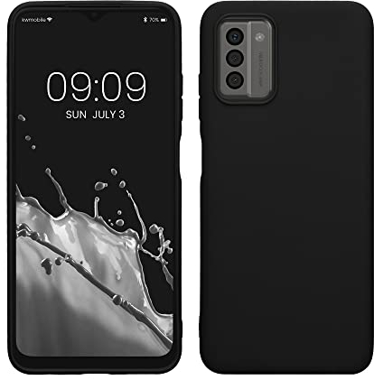 kwmobile Hülle kompatibel mit Nokia G22 Hülle - weiches TPU Silikon Case - Cover geeignet für kabelloses Laden - Schwarz