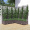 LAPOOH Jardinière avec Treillis Marron 120x120x121,5 cm PP,Jardinières,Jardinieres Exterieur,Bac Jardiniere,Bac à Fleurs Extérieur,Jardinieres Balcon