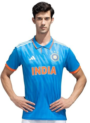 Adidas Indian Cricket Trikot ODI Replica, hellblau, M