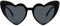 Haierdidi Retro Herz Sonnenbrille - Fashion Herzform Sunglasses, Vintage Herzbrille für Damen, Sonnenschutz, Trendige Weiß (Schwarz)