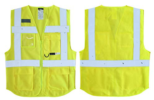UNIGIFT Salzmann Warnweste, personalisierbar, 3M, Warnweste, Warnweste, 3M-Reflektorband, Gelb, Blanko (ohne Personalisierung), XXL/3XL
