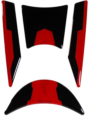 Tankpad Aufkleber Zündschloss kompatibel für Kawasaki Z650 rot silber X550509