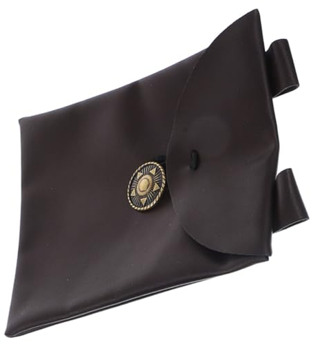 ibasenice Mittelalterliche Cosplay Bauchtasche Aus Pu Leder Renaissance Hüfttasche Für Larp Kostümpartys Theaterrequisite Strapazierfähige Mittelalter Tasche in Dunkelbraun