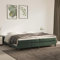 prissent Boxspringbett 200x200 cm Samt Bettrahmen Bett Boxspring Mit Lattenrost Betten Bettgestell Bed Frames Betten Boxspring Hohes Bett GäStebett Vintage Bett Dunkelgrün