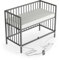 Sämann Baby Beistellbett 60x120 cm mit Premium Matratze SleepPlus - nutzbar von 0 bis 4 Jahre - umbaubar zum Babybett -Gurtsystem & höhenverstellbar - grau (mit SleepPlus Matratze, grau)