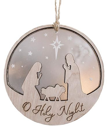 Weihnachtskrippe für Weihnachtsbaum, religiöse Weihnachtsdekoration, christliche Heimdekoration, ästhetische, traditionelle Weihnachtsdekoration, Christus, Krippe Jesu