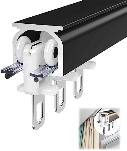 Schwerlast Gardinenschienen Deckenschiene für Gardinen - Flexibles Gardinenschienensystem zur Decken- oder Wandmontage - Raumteiler