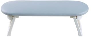 Nail Arm Rest, Foldable PU Leather Hand Rest for Nails Tech, Professional Nail Hand Rest Stand with PVC Non-slip Table Mat, Hand Rest for Nails for Manicure at Home and Salon, Light Blue