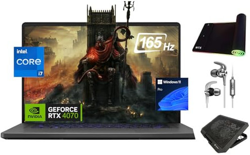ASUS ROG Zephyrus G16 Gaming Laptop, 16 165Hz FHD, 10-Core Intel i7 13620H, RTX 4070 8GB GDDR6 GPU, 32GB RAM, 2TB SSD, WiFi 6E, RGB KB, Ethernet, TB4, 3-in-1 Gaming Bundle, US Version KB, Win 11 Pro