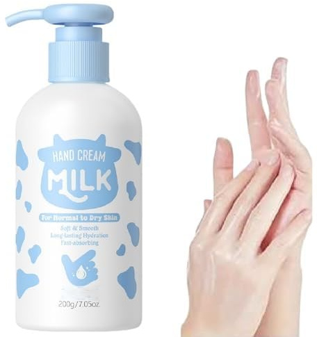Pure Skin Moisture Milk Handcreme, 200 ml, feuchtigkeitsspendend, pflegend, Peeling, Handpflege, Hand-, Körper- und Fußlotion für trockene Haut, Brautjungferngeschenke, Handfeuchtigkeitscreme