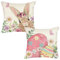 Hasen Ostern Kissenbezüge 2er Set,Kissenbezüge Hase 45 x 45 cm,Kaninchen Ostern Kissenbezüge,Kissenbezug Ostern,Kissenbezug für Ostern,Zierkissenbezug Couch für Sofa Schlafzimmer Wohnzimmer Deko (A)