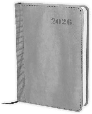 TRÖTSCH - Buchkalender A5 Grau 2026 | Tagesplaner