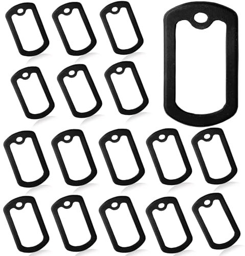 Silikon-Erkennungsmarken, Militär-Erkennungsmarken, Hundemarke, für authentische Militär-ID-Tags, Gummi, verhindert Kratzer, 16 Stück
