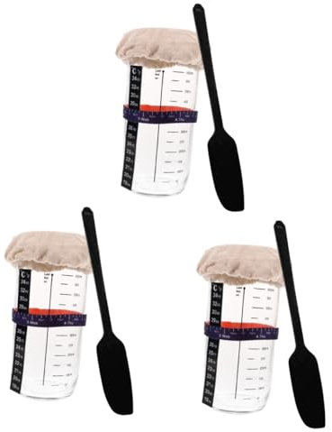 PRETYZOOM 3 Set Serbatoio Di Fermentazione Con Scala Barattolo Di Zucchero Avena Barattoli Di Biscotti Macchina Sigillante Antipasto Coperchi Per Barattoli Di Bottiglie Etichette Carta