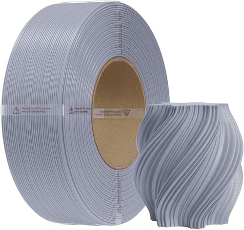 Creality PETG Refill Filament 1.75mm, CR-PETG Spulenloses 3D Drucker Filament, Maßgenauigkeit +/-0,02mm Ausgezeichnete Stabilität,1kg Grau