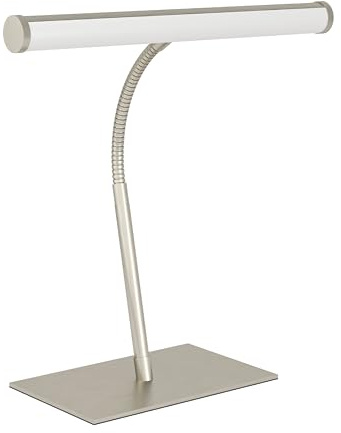 Eglo LED Desk lamp Riccione | touch-dimmable office lighting with flexible arm, table light fitting for reading, silver coloured metal, warm - cool white