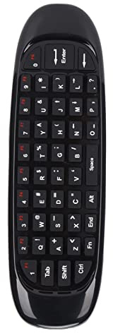 Sharainn Mini Tastiera Mouse, Mouse Tastiera Wireless con modalità di Sospensione Automatica, 3 in 1, Mouse Ad Aria, Tastiera Wireless, Telecomando per PC Smart TV TV Box HTPC