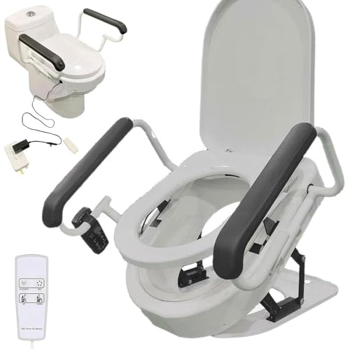 Automatic Toilet Seat Lifter,Electric Toilet Seat Lifter with Non-Slip Double Armrests, Adjustable 0-45° Lifting Angle,Patient Lift Transfer Machine,for The Elderly and Disabled