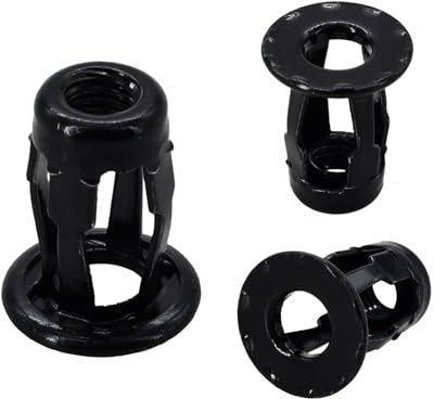 20/30/50 Stück Blütenblattförmige Nietmuttern-Schrauben-Set, Spreiznietmuttern aus Metall, Kennzeichenhalterung, Sicherungsmuttern M4 M5 M6 M8(Nut Only(Black),M4x20(30Ps))