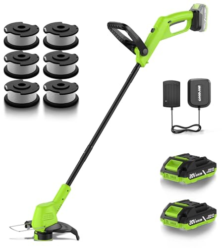 Weed Wacker 20V Cordless Weed Wacker & 30,5 cm String Trimmer con 2 Batterie