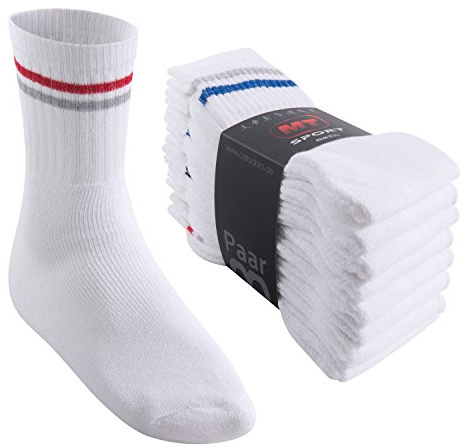 MT 8 Paar | 16 Paar Tennissocken für Damen & Herren Crew Socken